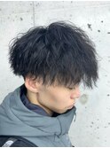 縦落ちツイストスパイラル/波巻きパーマ/マッシュショート