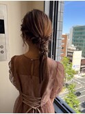 ストレートポニーアレンジ
