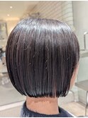 20代30代かわいい切りっぱなしショートボブ