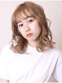 似合わせカット20代30代40代50代ワイドバングレイヤーミディ0404
