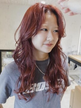 ボコカ(bococa) 【macana指名】ワインレッド暖色レイヤーカット向ヶ丘遊園