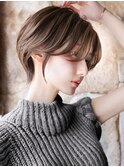 大人可愛い30代40代50代小顔◎マッシュショートボブウルフカット