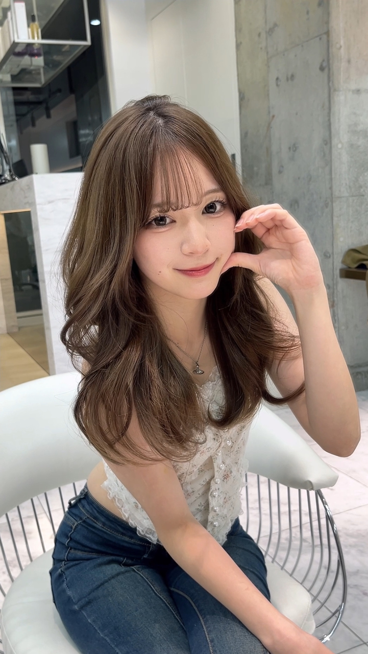 ロンドルピナス 小倉(Lond Lupinus) ミディアムヘア暗めカラー/デザインカラー/フェイスフレーミング