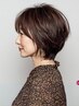 水素カラー使用白髪ぼかしハイライト×カット×髪質改善TR×ナノバブル￥17700
