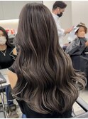 ハイライトバレイヤージュダブルカラーケアブリーチ白髪染め
