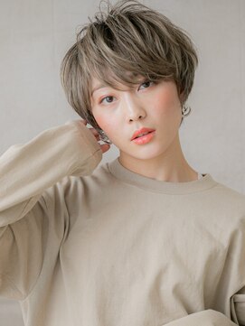 モッズヘア 上尾西口店(mod's hair) ウォームブラウンハイライト小顔フェザーショートX上尾20代30代