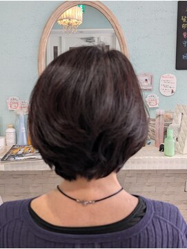 マオヘアー(MAO hair) 【MAOhair】 ふんわり丸みショートボブ