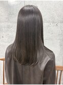 ブリーチなしWカラーで叶う透明感オリーブグレージュ