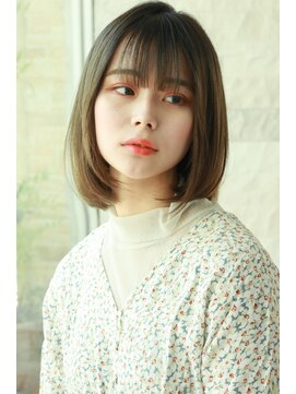 ヘアスタジオルース(HAIR STUDIO LUZ) 40代50代60代の大人ボブ/白髪ぼかしハイライト/堀江/北堀江