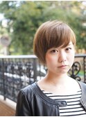 Noele×前髪流し×大人かわいい透け感ショート