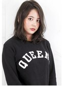☆ アッシュグレージュ & 毛束感 ☆透明感ミディアムスタイル♪