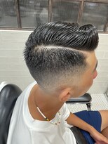 バーバーブロス 吉祥寺店(BARBER BROS) 【LUDLOW BROS.】田宮 メンズ七三分け ベーシックフェードカット