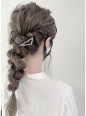 編みおろしヘアー♪