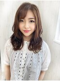 くせ毛を活かした巻かないセミロング
