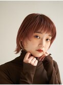 ミディアムヘア/ショコラベージュ/ボブルフ/新宿