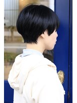 ヘアーサロン ビー(hair salon b.)&nbsp;マッシュ　ショート　ベリーショート　ブルーブラック　黒髪