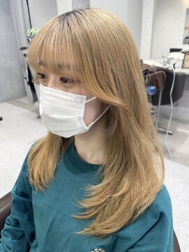 アデプト 北千住店(adept) 【adept北千住　エリスタイル】韓国風顔周り×ザクザクレイヤー