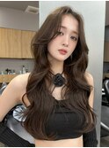 イメチェン韓国前髪美髪ワイドバングミディアムレイヤーカット