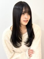 大人美人　艶カラー　ベージュ　小顔カット　レイヤーロング