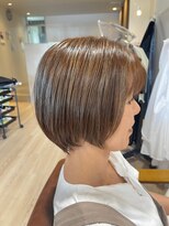 ハピエル ヘアークルー(HAPPYEL hair crew)&nbsp;20代30代40代髪質改善ショコラアッシュ艶感ショートボブ