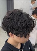 熊本メンズカット 波巻きスパイラル センターパート MEN'S HAIR