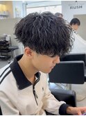 波巻きスパイラルツイストスパイラルパーママッシュメンズヘア