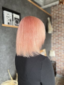 空 ホワイトピンク/ブリーチ2回~