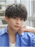 無造作マッシュラウンドマッシュブリーチなしアッシュブラウン