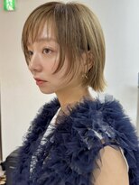ボブレイヤー×ベージュ
