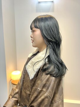 ヌープヘアーアイス(NUUP.hair ici) 夏◎ブリーチなしオリーブグレージュ透明感カラー