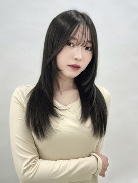 ジーナ 梅田(Zina) 髪質改善*シアーダークブルーワンホンレイヤー*【Zina梅田】