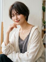 ヘアーメイクパウダー 天王寺寺田町店(Hair make powder) 大人可愛い20代30代40代小顔ひし形ハンサムショート丸み前下がり