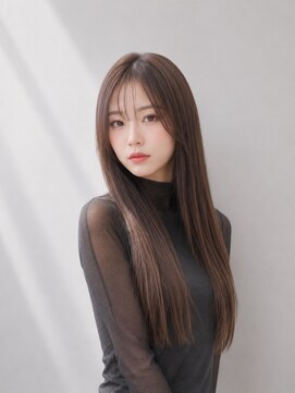 アースコアフュールボーテ 新潟中野山店 (EARTH coiffure beaute) ナチュラルベージュ_韓国ヘア_シルク縮毛_ヨシンモリ