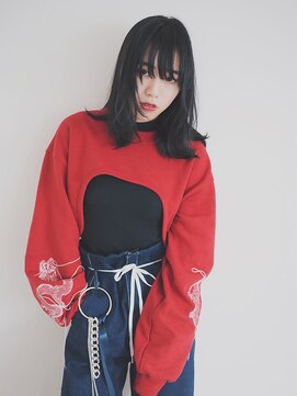 ソーコ 渋谷(SOCO) 【SUN】スポンテニアス☆黒髪モード個性的レイヤーセミディー