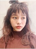 ゆるお団子ハーフアップ_アッシュブラウンネオウルフ_56565