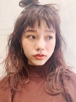 アイティー バイ アルバム 中野店(IT by ALBUM) ゆるお団子ハーフアップ_アッシュブラウンネオウルフ_56565