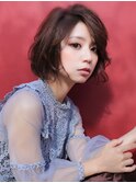 レイヤーボブで小顔効果抜群◎