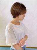 ショート×ハイライト白髪ぼかし×マチルダボブ[心斎橋]