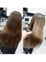 ヘアテリア リュウ 大塚(hair teria ryu) 面を整えてツヤ髪・表面髪質改善ストレート&艶カラー
