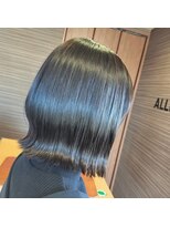 アリュール(ALLURE) 外ハネボブ×オリーブグレージュ白髪染め