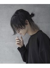 【インナーカラー×ハーフアップ】［メンズ/メンズパーマ/スパイラルパーマ/メンズカット/渋谷］