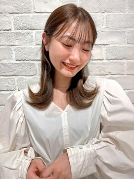 レイラバイアフロート 吉祥寺(Lila by afloat) 外ハネ/シースルーバング/韓国ヘア/ブラウンベージュ