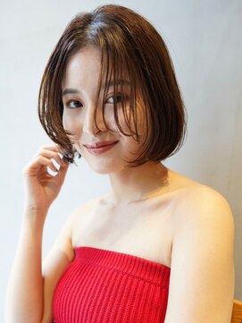 ニコ トウキョウ(nico TOKYO) 顔まわりレイヤーミニボブ切りっぱなしワイドバング