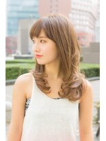 ステージ(STAGE)&nbsp;大人かわいい/レイヤーロング/グレーベージュ/前髪パーマ/幡ヶ谷