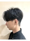 メンズセンターパート ニュアンスパーマ
