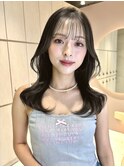 大宮　韓国風くびれヘア　レイヤーカット　顔まわり　暗髪