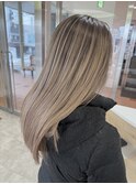 脱白髪染めシャドウルーツ_ダブルカラー_レイヤーカット
