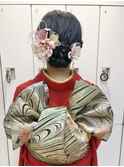 【soso 伊勢田】成人式着付け×シニヨンアレンジ