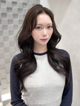 《LUNA》グレージュ/ダークブラウン/くびれ巻き/ワンホン