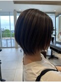 白髪ぼかしハイライトショート